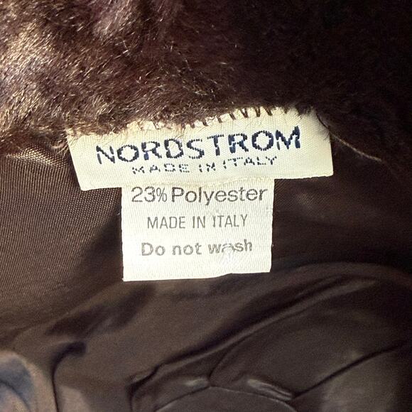 Nordstrom Faux Fur Cloche Hat Chocolate Brown Fall Winter Made in Italy - Picture 8 of 11